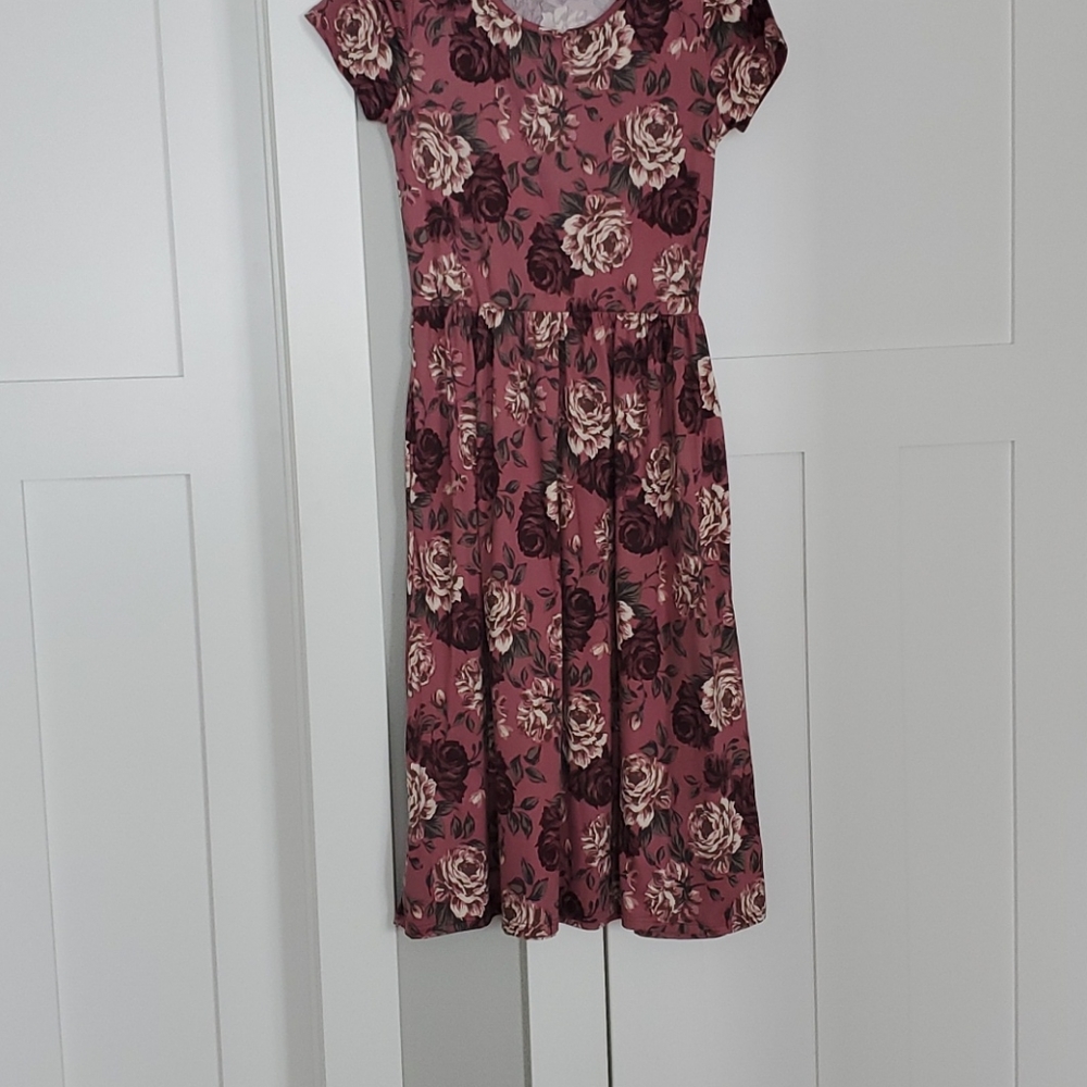 Reborn J Mauve Floral Midi Dress